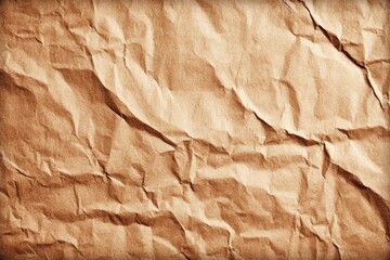 Obraz premium Textured crinkled light brown paper