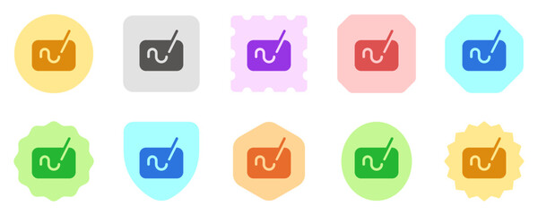 Editable vector drawing tablet icon. Part of a big icon set family. Perfect for web and app interfaces, presentations, infographics, etc