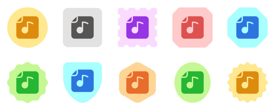 Editable vector music file icon. Part of a big icon set family. Perfect for web and app interfaces, presentations, infographics, etc