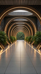 Fototapeta premium Tech Organic 3D Abstract Background in Minimalist Style