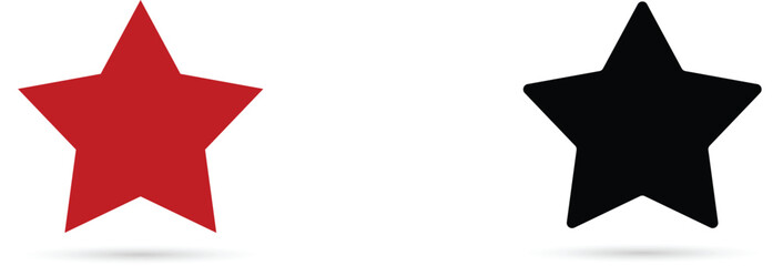 Star vector shape icons, isolated on a white background.