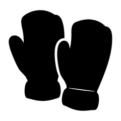 Pair of cute winter mittens isolated as a symbol of cold weather