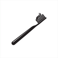 Toothbrush Icon Silhouette