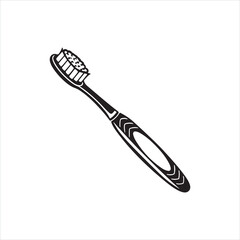 Toothbrush Icon Silhouette