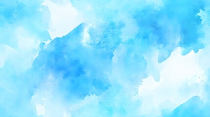 Obraz premium Light blue watercolor abstract background with soft color transitions.