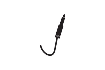 audio jack socket cable connector plug icon, vector illustration of an electric plug.