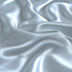 Obraz premium Soft, light gray silk fabric drapes elegantly. Intricate folds and subtle texture