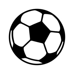 Obraz premium Black and white vector illustration of a soccer ball pattern design