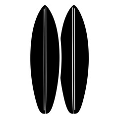 Monochromatic Duo of Surfboards Ready for the Ocean Wave Adventure