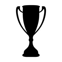 A simple graphic representation of a classic black silhouette trophy
