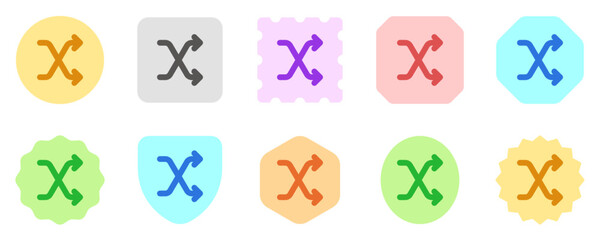 Editable vector shuffle random icon. Black, transparent white background. Part of a big icon set family. Perfect for web and app interfaces, presentations, infographics, etc