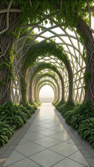 Fototapeta premium Tech Organic 3D Abstract Background in Minimalist Style