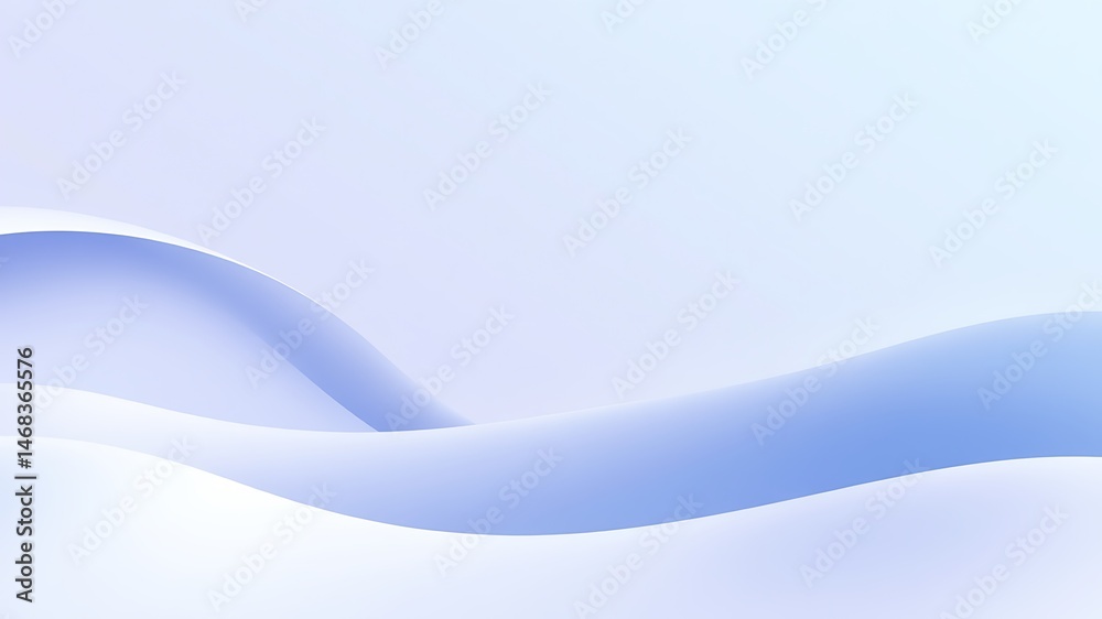 Wall mural abstract modern blue wave background design with soft gradient and simple elegance