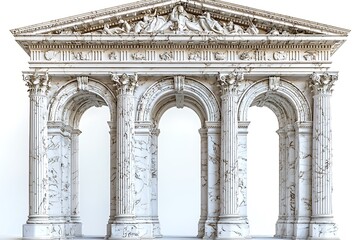 Obraz premium Timeless marble greek structure elegance high resolution picture