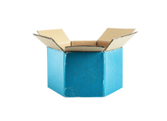 Closed corrugated cardboard box