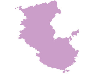 和歌山県　地図　紫　イラスト