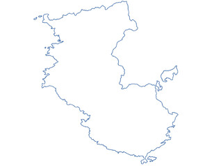 和歌山県　地図　白　イラスト
