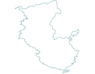 和歌山県　地図　白　イラスト