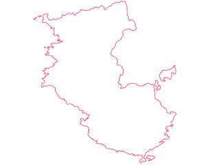 和歌山県　地図　白　イラスト