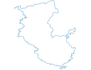 Obraz premium 和歌山県 地図 白 イラスト