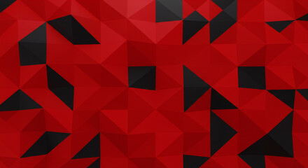 Dynamic Red Black Triangles Tessellation Flat Design High Resolution