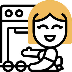 baker illustration on a white background    