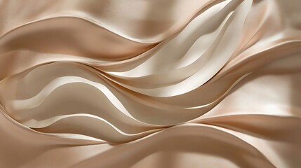 Obraz premium Sophisticated Beige Fabric Waves Gentle Light and Shadow Play