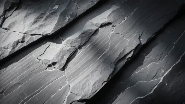 Gray slate stone surface with prominent natural veins