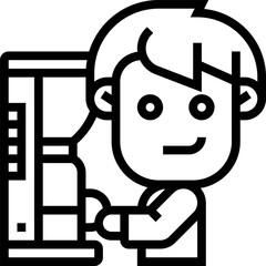 barista illustration on a white background    