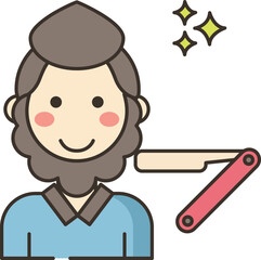 beard illustration on a white background    