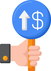 Bid illustration on a white background    