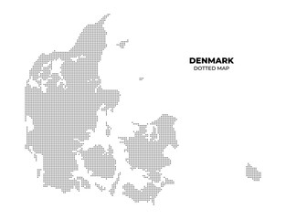 Obraz premium Dotted Map of Denmark