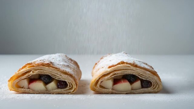 Two scrumptious apple strudels