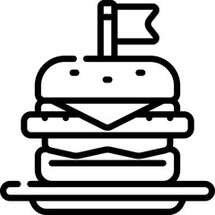 burger illustration on a white background     