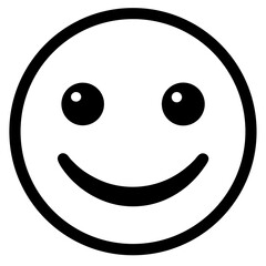 Fototapeta premium Smiling face emoji icon representing happiness positive emotions and joyful feelings