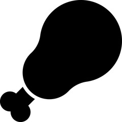 chicken leg illustration on a white background     