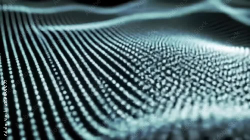 Aufkleber Abstract Light Particle Waveforms Flowing Dynamically