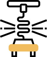 corkscrew illustration on a white background     