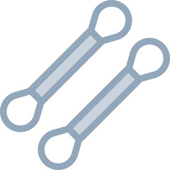 cotton swab illustration on a white background     