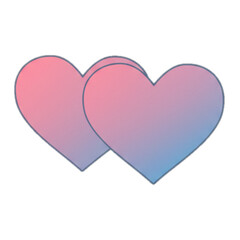 pink heart on white background