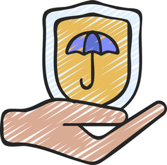 delivery insurance illustration on a white background     