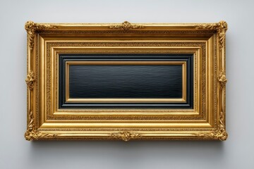 Elegant Golden Frame with Black Center Perfect for Art Decor and Design Projects