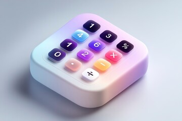 Colorful Calculator with Gradient Design for Modern Applications and Digital Interfaces