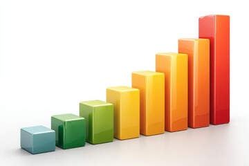 Colorful Gradient Bars Representing Growth and Progress in Business and Data Visualization