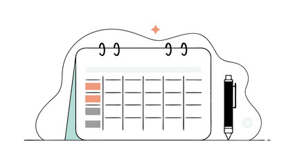 white clean calendar with black pen on pastel green background with copy space using as reminder schedule meeting agenda and work planning concept 46012426 1