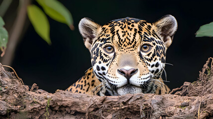 Obraz premium Jaguar Portrait In Rainforest