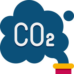 emission illustration on a white background     