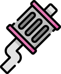 exhaust pipe illustration on a white background   