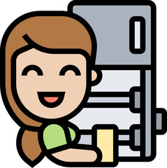 fridge illustration on a white background    