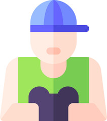 gamer illustration on a white background    